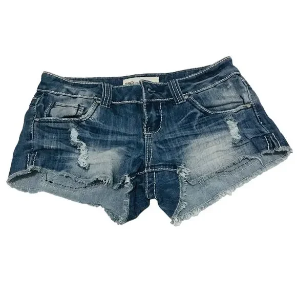 RSQ Cabo Cut-off Distressed Jean shorts Size 3 - Picture 1 of 7